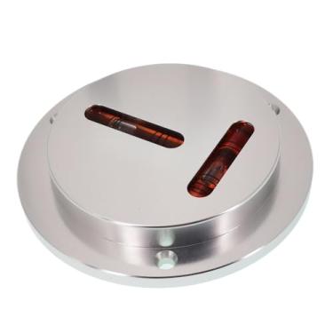 Imagem de Liga de alumínio redonda em forma de T nível horizontal e vertical, eixo X e Y bolha horizontal simétrica, nível pequeno, orifício de montagem nivelado, parafuso de mola (90 x 14 mm)