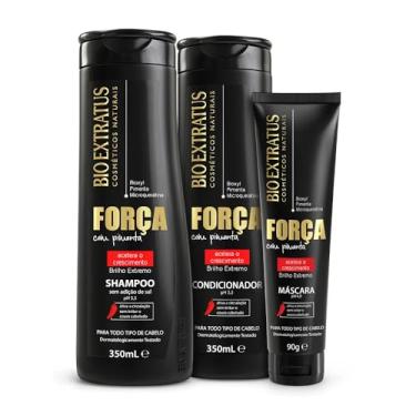 Imagem de Kit Bio Extratus Força com Pimenta Shampoo, Condicionador (350ml) e Máscara (90g)