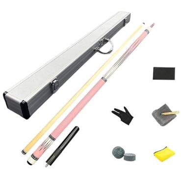 Imagem de Taco de Sinuca Profissional 1/2 em Madeira de Bordo - 147 cm (58 pol) - Cabeça 12,5 mm - Boa Qualidade da Madeira e Construção (B Tacos de bilhar e acessórios+ barril box C, 13mm)