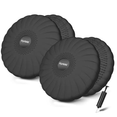 Imagem de kisnbld Almofada Oscilante, Assento Oscilante Extra Grosso para Crianças Sensoriais, Disco de Equilíbrio Antiderrapante com Bomba de Inflação para Força Central de Adultos, Melhora da Postura E Fisiot