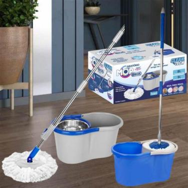 Imagem de Mop Giratório 360º com Balde e Alça  Limpeza Prática e Eficiente para 