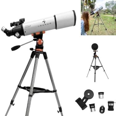 Imagem de Telescópio Refrator 80/500mm Leo 2 Observações Detalhadas Aglomerados De Estrelas Nebulosas Luas Planetas Explorar Uranum