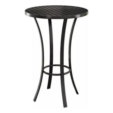 Imagem de Mesa Bistrô Alta Área Gourmet Tampo Ripado Alumínio - Universe