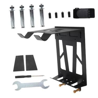Imagem de Colaxi Rack de bicicleta montado na parede, rack horizontal com prateleira e ganchos, cabide de bicicleta para garagem, suporte de armazenamento para, 26cm de Largura