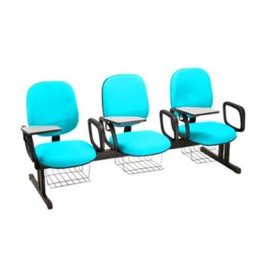 Imagem de Cadeira Em Longarina Para Escolas Linha Uno Verde - DESIGN OFFICE MÓVE