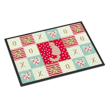 Imagem de Caroline's Treasures CK5783JMAT Tapete escocês dobrável amor gato tapete interno ou externo 61 x 91 cm, 60 x 91 cm, multicolorido