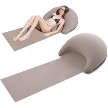 Imagem de Esteira Praia Exterior | Cobertor De Praia De Viagem Com Almofada - Acessórios Viagem Portáteis para Banho Sol Relaxamento Parque Acampamento Caminhada Piscina Piquenique