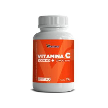 Imagem de Vitamina C 1000mg Zinco 30mg 120 Cápsulas Vitaminar