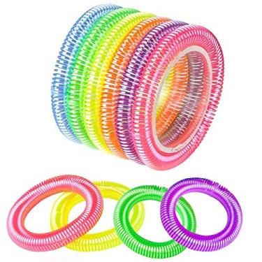 Imagem de ArtCreativity Pulseiras Neon Spring - Pacote Com 12 Elásticas De Plástico Em Cores Sortidas. Brinde Divertido Para Festa, Carnaval, Brindes Sacolas Brindes, Crianças E Adultos.