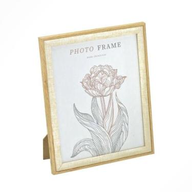 Imagem de Porta retrato 20x25cm mdf vidro bege e marrom espressione