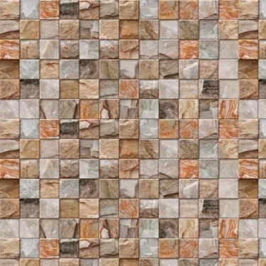 Imagem de Papel de Parede Cubos Efeito Pedras Autocolante 10m