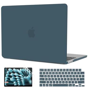 Imagem de G JGOO Capa compatível com MacBook Air de 13 polegadas 2025 2024 2023 2022 M4 A3240 M3 A3113 M2 A2681, capa rígida de plástico fosco para MacBook Air de 13,6 polegadas + capa para teclado + protetor