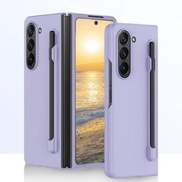 Imagem de HOULEE Capa para Samsung Galaxy Z Fold 5 com S Pen Skin Friendly Z Fold 5 Capa de telefone com suporte de caneta dobrável à prova de choque capa protetora completa PC sem fio para Galaxy Z Fold 5 -