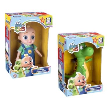 Imagem de Kit Brinquedo Infantil Looloo Kids Dinossauro Zigalu e Johny Johny Joãozinho Cotiplás 2868+2869