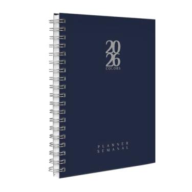 Imagem de Agenda 2026 Planner Semanal Solid Colors Azul Marinho