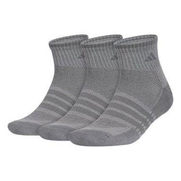 Imagem de adidas Pacote com 3 meias masculinas acolchoadas x 4, Cinza Onix/Cinza, G