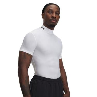 Imagem de Camiseta Under Armour HG OG Compressão Mock Masculina, Branco, G