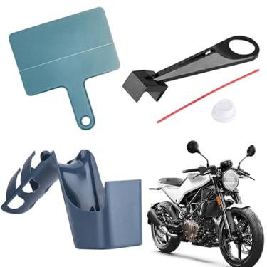 Imagem de Escova de corrente de motocicleta – Dispositivo de limpeza de corrente de 4 peças – aplicador de lubrificante de pulverizador de óleo eficaz com escova, equipamento de manutenção portátil para