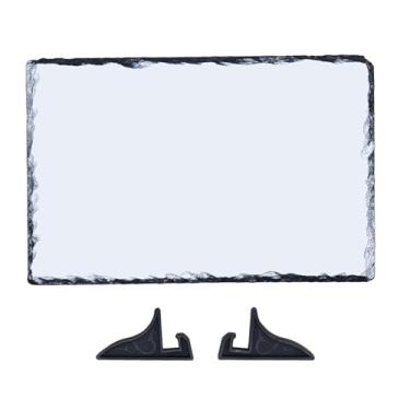 Imagem de Transferir quadro de imagem Slate Picture Memorial DIY Presente Memorial Custom Rock Photo Frame para festa de aniversário de aniversário decoração de casa 19x29cm