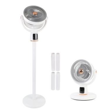 Imagem de VBESTLIFE Fan Oscilante Em pé, Circulação Rápida de Ar USB Recarregável Com Controle Remoto, Timer de 12h, 12 Velocidades, Altura Ajustável para Dormitório do Quarto