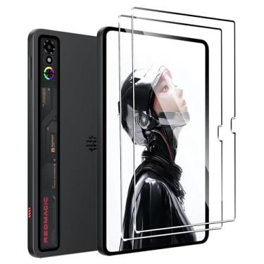 Imagem de Fhyeugfy Protetor de tela projetado para Nubia Red Magic Astra, 23 cm, filme de vidro temperado, transparente HD, antiarranhões, sem bolhas (pacote com 2)