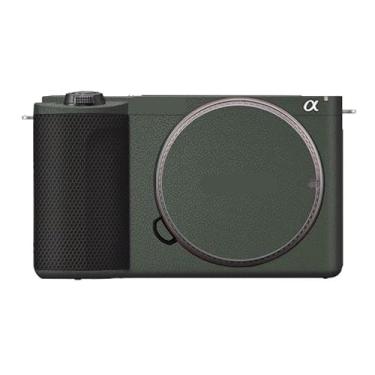 Imagem de Película de vinil antirriscos para Sony ZV-E10 II Película de desenho animado protetor corporal casaco acessórios de fotografia adesivo E10 Mark II (couro verde)