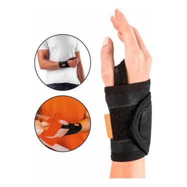 Imagem de Munhequeira De Pulso Neoprene Ajustável Polegar Hidrolight, Preto