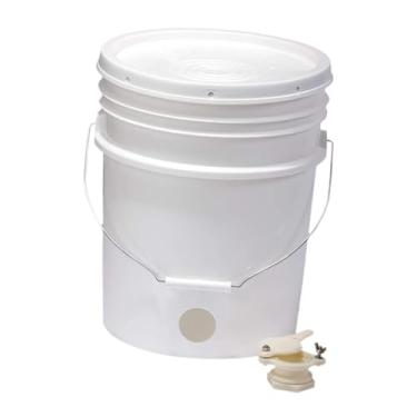 Imagem de Esquirla Balde de mel com capacidade de 20 L, balde portátil multiuso para armazenamento de xarope, de óleo de soja, dispensador, ferramenta para apicultor