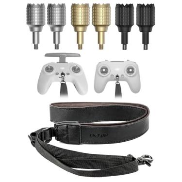 Imagem de LKTOP Alça de pescoço + joysticks para DJI /, balancim de substituição de couro ajustável para drone DJI Avata 2/Avata/FPV
