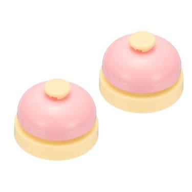 Imagem de PATIKIL Call Bell, 6,4 cm pequeno anel de serviço de mesa campainhas para recepção recepção balcão jantar bar hotel sala de aula, rosa, pacote com 2