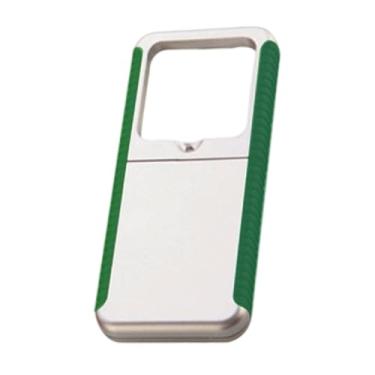 Imagem de oshhni Lupa, Lupa, 3x, para idosos, retangular, pequena lente de aumento com luz para artesanato, trabalho de perto, joias, exploração, Verde