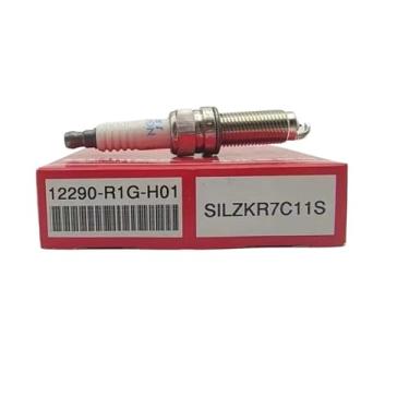 Imagem de 4 peças compatíveis com o original 12290-R1G-H01 SILZKR7C11S 92932, compatível com vela de ignição Iridium, compatível com CR-V XR-V VEZEL, compatível com Accord Crider Civic Jade SPIRIOR 1.8L