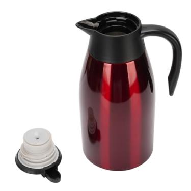 Imagem de AUNMAS 2L Karafe Coffee Térmico, 316 Isolamento de Vácuo Com Paredes Duplas de Aço Inoxidável para Manter Quente, café, água, chá e Leite (vermelho)