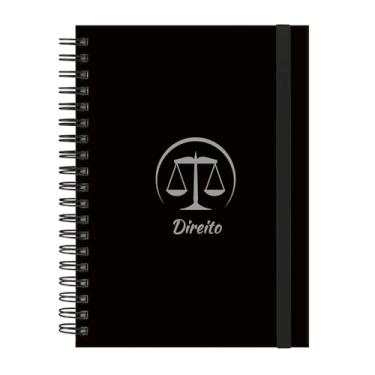 Imagem de Caderno Colegial Plus 12 Matérias Profissões Direito (Preto e Prata)