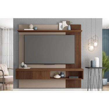 Imagem de Painel Quarto P- Tv Até 65 Pol Jade Ripada 180x183cm Fendi-havana - Caemmun