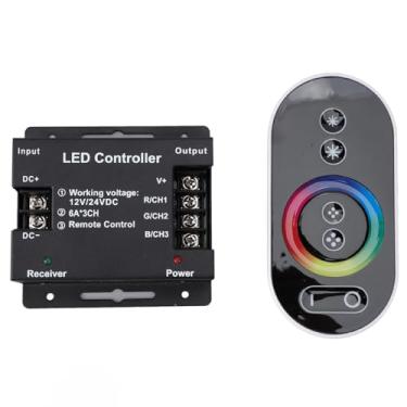 Imagem de Hilitand RGB LED Dimmer Controller RF Controle Remoto Sem Fio 12V-24V DC Com Função de Memória de Toque para Tiras de Luz LED