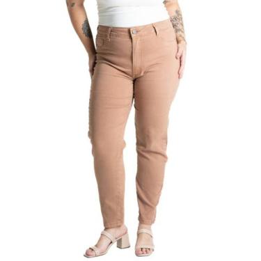 Imagem de Calça Sarja Sawary Plus Size - 281060 Marrom, Marrom, 50