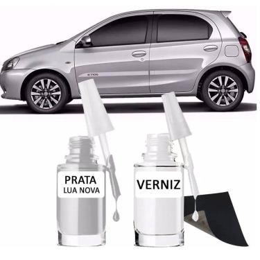 Imagem de Tinta Tira Risco Automotivo Toyota Etios Prata Lua Nova