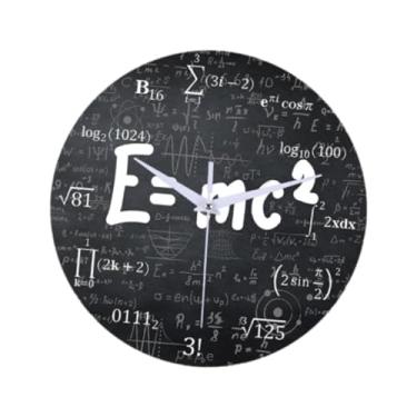 Imagem de XLWLLNJ Relógio de parede de matemática decoração de parede redondo, relógio decorativo silencioso pendurado para amantes de matemática de escritório casa, Style a