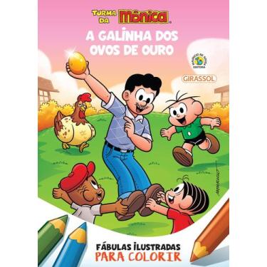 Imagem de Livro - Turma da Mônica - Fábulas Ilustradas para Colorir - A Galinha 