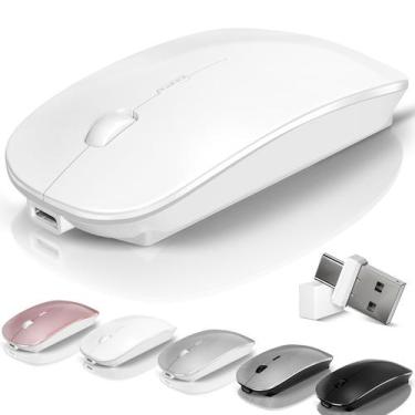Imagem de Mouse Kovess sem fio Bluetooth recarregável para laptop