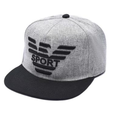Imagem de Boné Masculino Snapback com Águia Bordada Sport com Aba Reta - Malissi