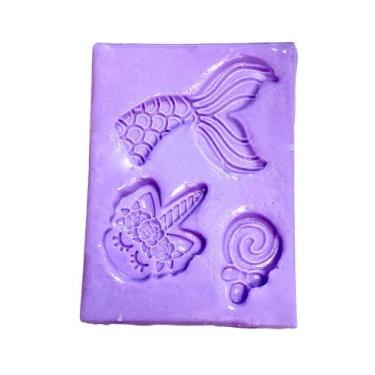 Imagem de F1422 molde de silicone cauda de sereia unicornio e pirulito confeitar