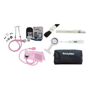 Imagem de Kit Acadêmico De Enfermagem Esfigmo E Rappaport Premium Com Estojo Par