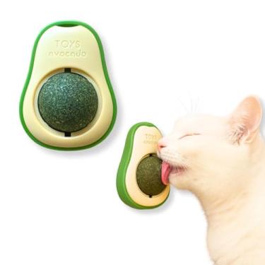 Imagem de Abacate De Brinquedo Para Gatos Com Catnip Erva Gato Natural Bola de Lamber