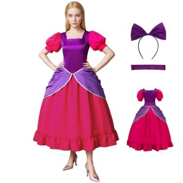 Imagem de Bvxmsel Fantasia Evil Stepsisters Drizella Anastasia Cosplay Fantasia de princesa de Halloween para mulheres adultas PP