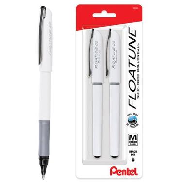 Imagem de Caneta esferográfica Pentel Floatune 0,8 mm de linha média preta, pacote com 2 unidades