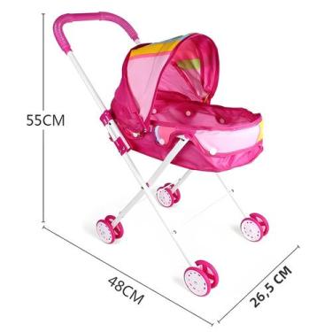 Imagem de Carrinho De Boneca Para Meninas Para Bonecas De 9-12 Polegadas 25-30CM