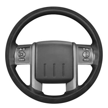 Imagem de MEWANT Capa de volante estilo 3D com costura DIY para Ford F-250 F-350 F450 F550 XL 2008-2016/Expedition 2007-2014 Acessórios de volante para Ford F-250 F-350