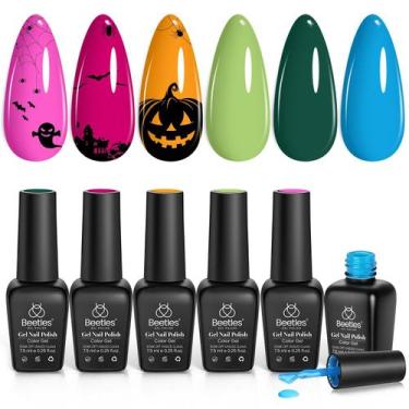 Imagem de Conjunto de esmaltes em gel, besouros, Halloween, 6 cores, Boundless E